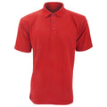 Red - Front - UCC 50-50 Mens Plain Pique Short Sleeve Polo Shirt