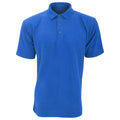 Royal - Front - UCC 50-50 Mens Plain Pique Short Sleeve Polo Shirt