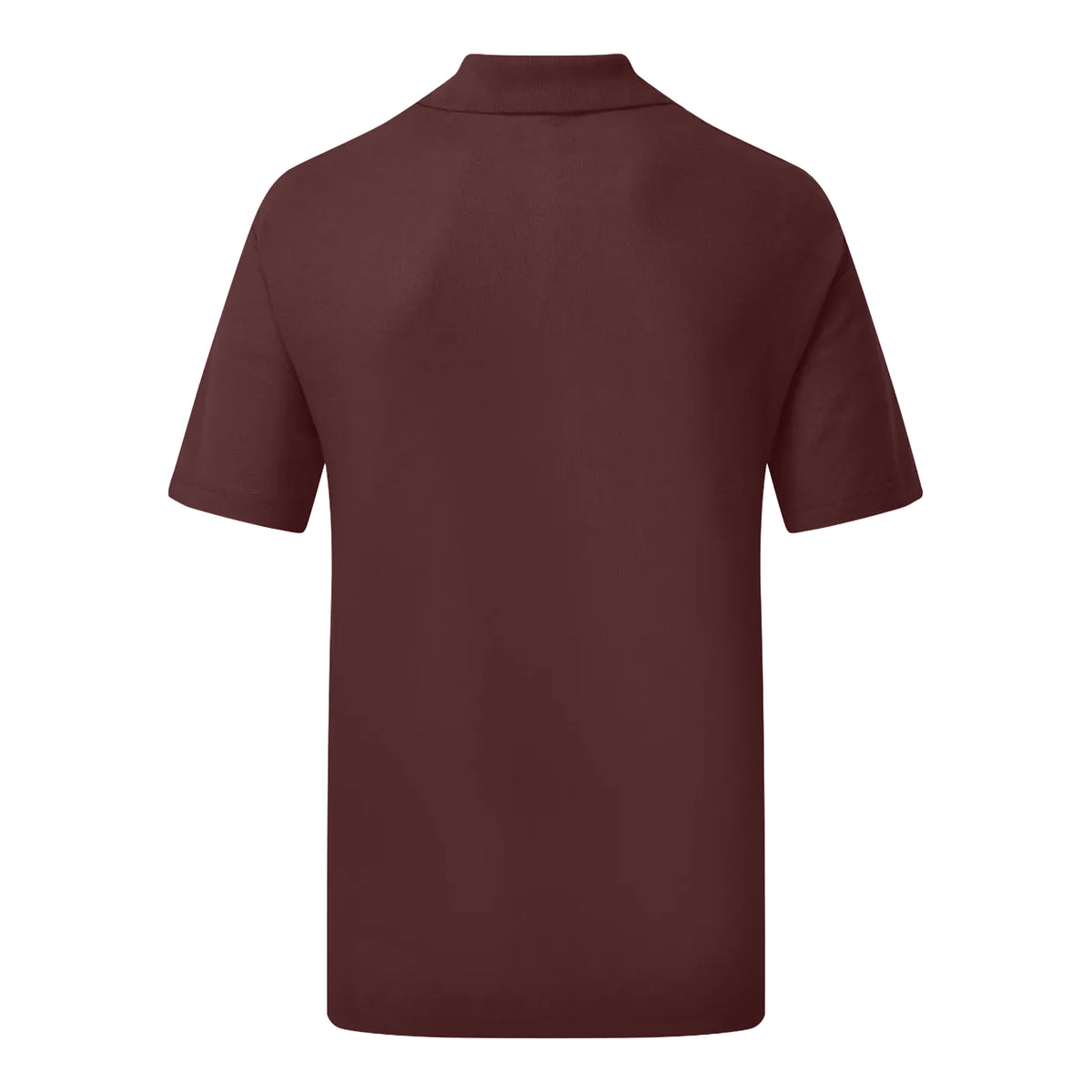 Burgundy - Back - UCC 50-50 Mens Plain Pique Short Sleeve Polo Shirt