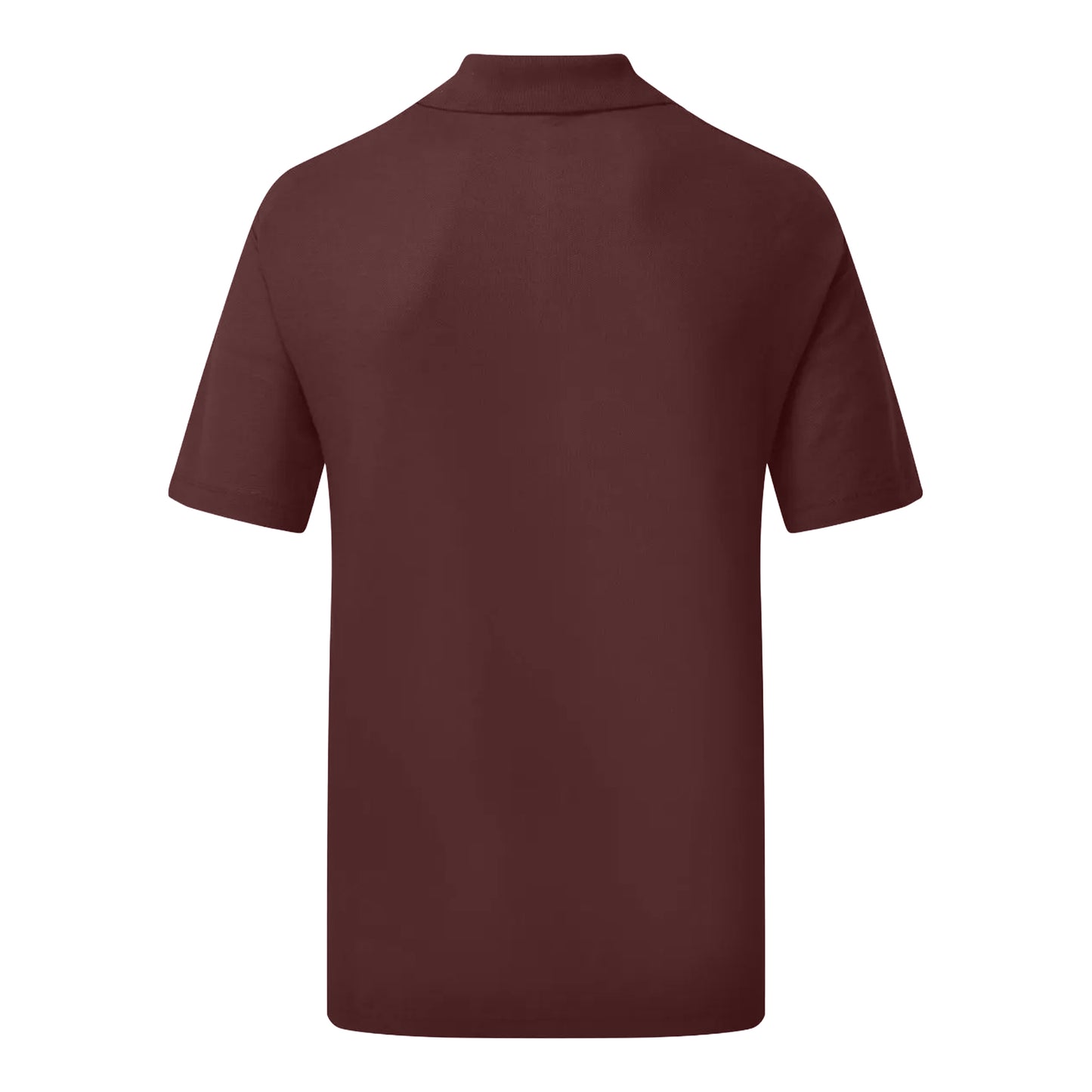 Burgundy - Back - UCC 50-50 Mens Plain Pique Short Sleeve Polo Shirt