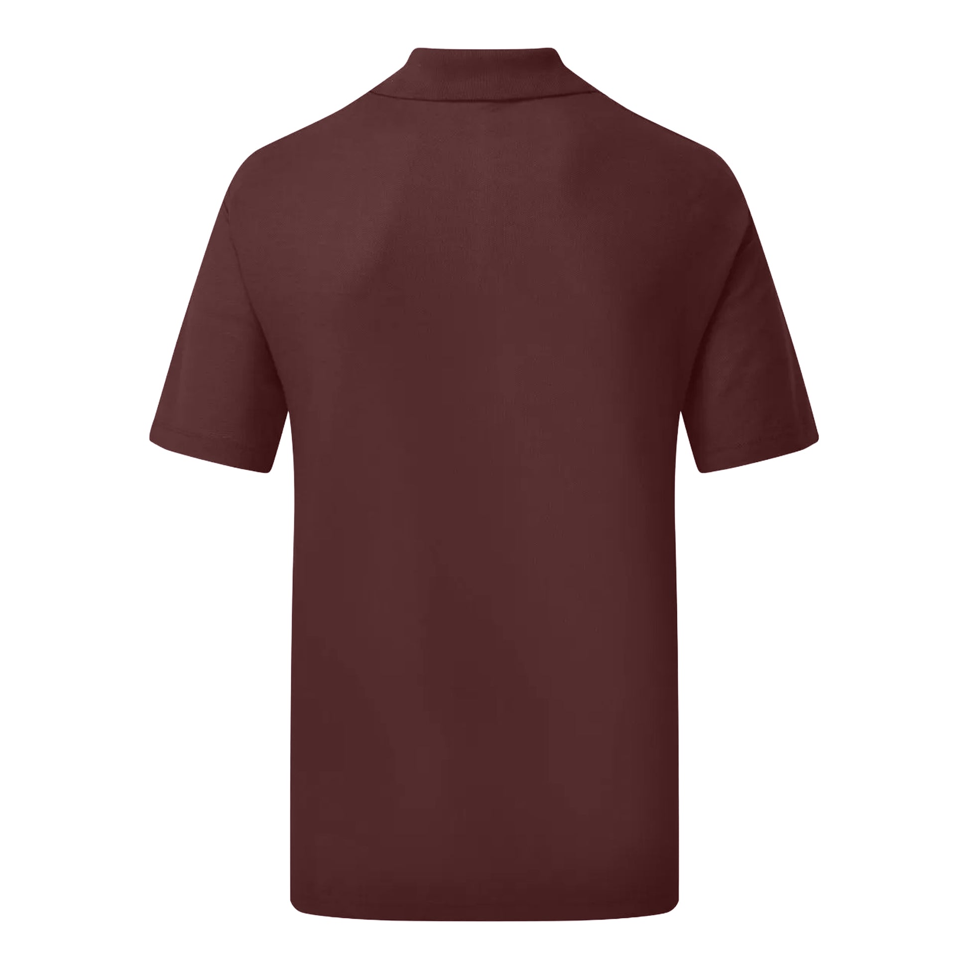 Burgundy - Back - UCC 50-50 Mens Plain Pique Short Sleeve Polo Shirt