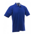 Royal - Back - UCC 50-50 Mens Plain Pique Short Sleeve Polo Shirt