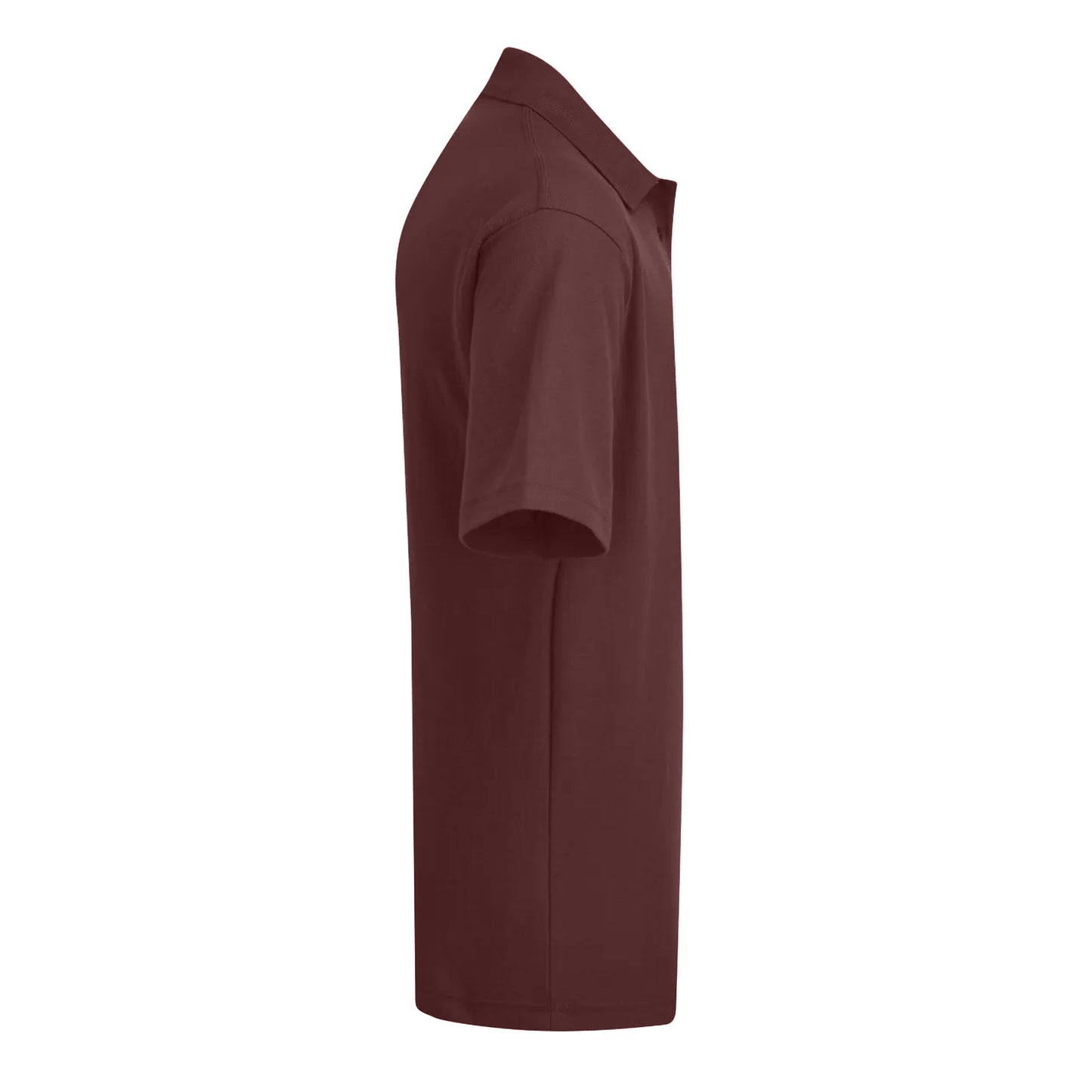 Burgundy - Side - UCC 50-50 Mens Plain Pique Short Sleeve Polo Shirt