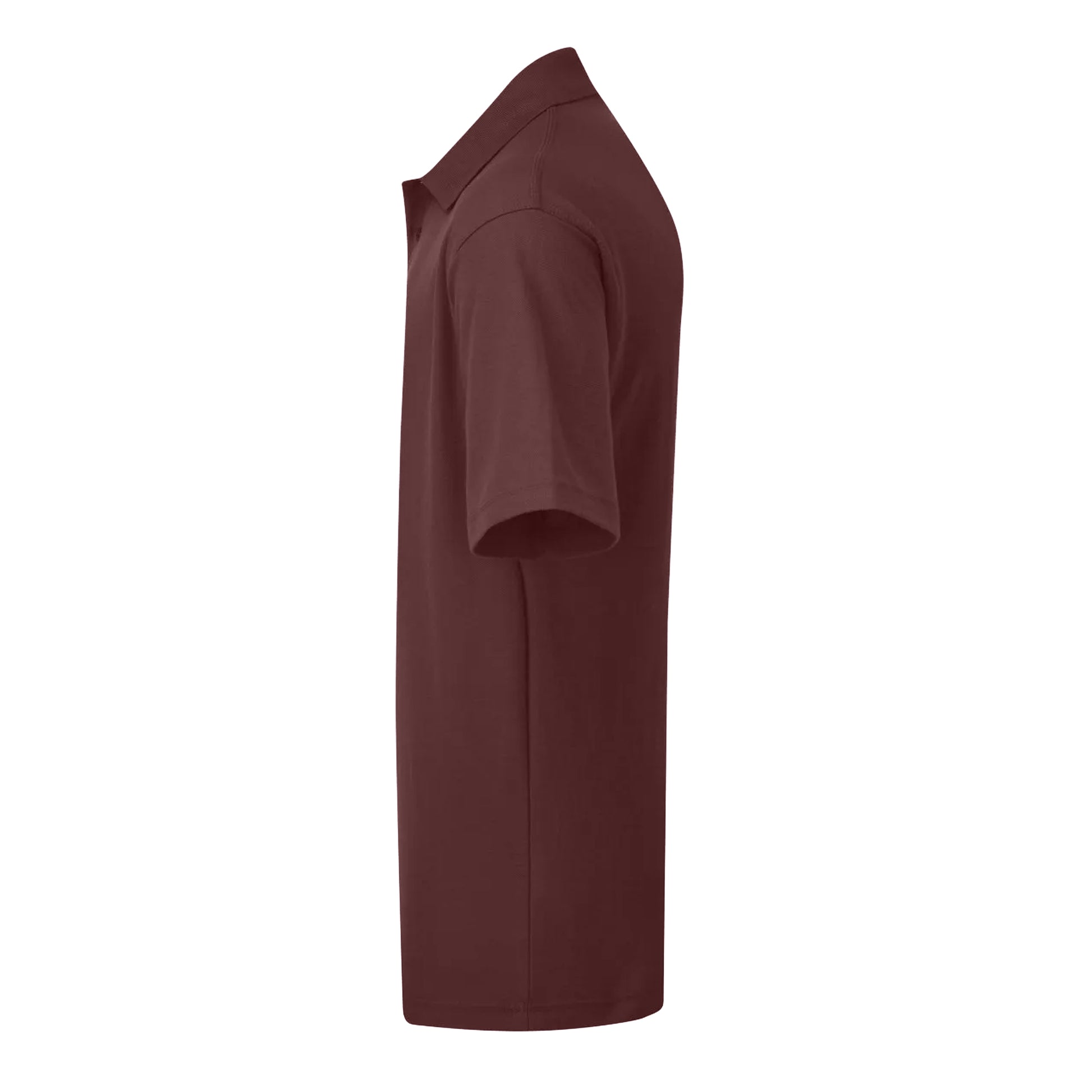 Burgundy - Lifestyle - UCC 50-50 Mens Plain Pique Short Sleeve Polo Shirt