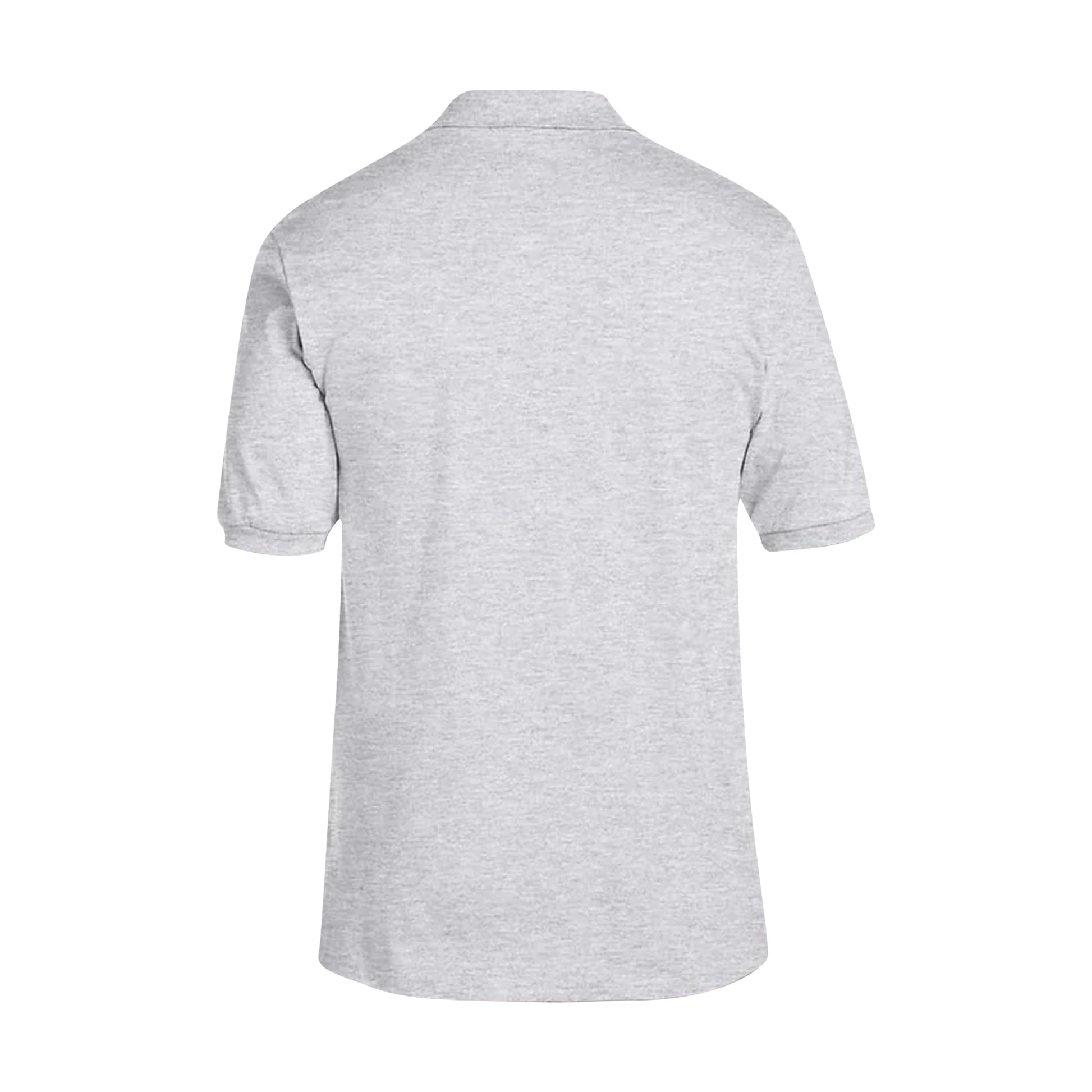 White - Close up - UCC 50-50 Mens Plain Pique Short Sleeve Polo Shirt