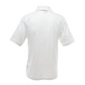 White - Back - UCC 50-50 Mens Plain Pique Short Sleeve Polo Shirt