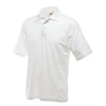 White - Pack Shot - UCC 50-50 Mens Plain Pique Short Sleeve Polo Shirt