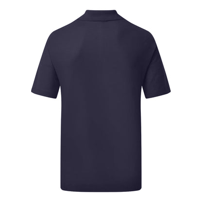 Navy Blue - Back - UCC 50-50 Mens Plain Pique Short Sleeve Polo Shirt