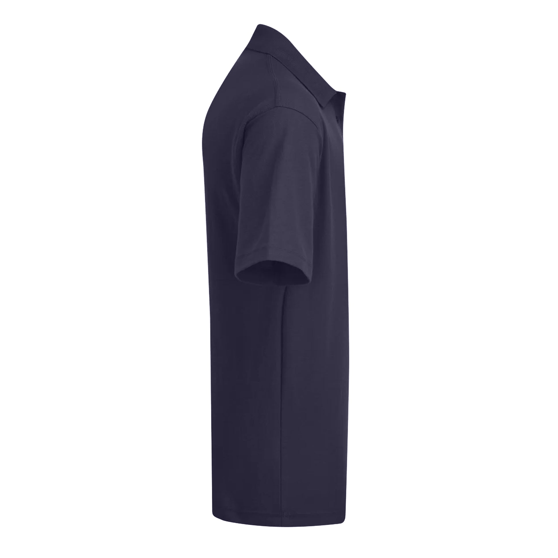 Navy Blue - Side - UCC 50-50 Mens Plain Pique Short Sleeve Polo Shirt