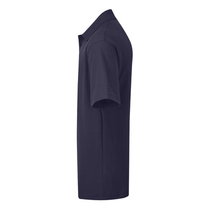 Navy Blue - Lifestyle - UCC 50-50 Mens Plain Pique Short Sleeve Polo Shirt