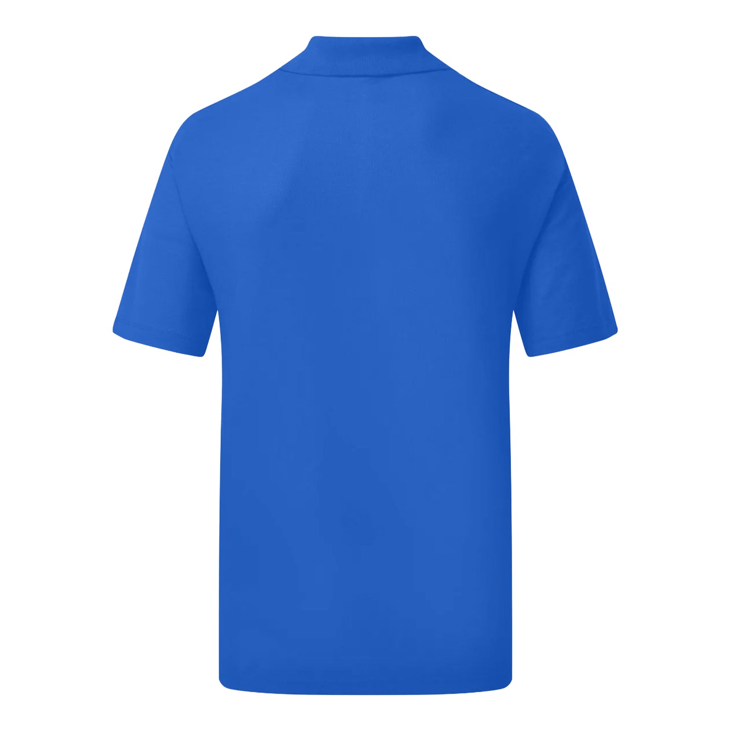 Royal - Back - UCC 50-50 Mens Plain Pique Short Sleeve Polo Shirt