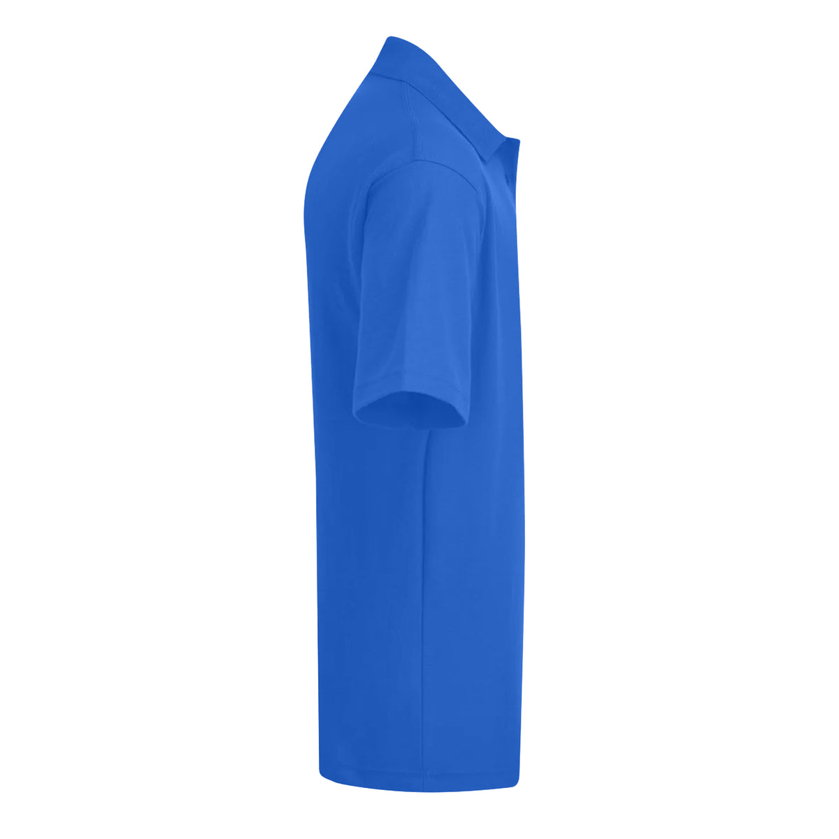 Royal - Side - UCC 50-50 Mens Plain Pique Short Sleeve Polo Shirt