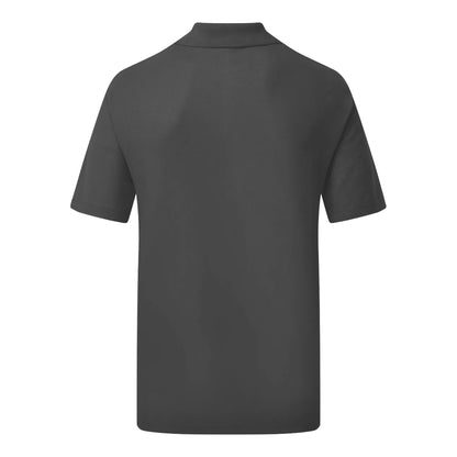Charcoal - Back - UCC 50-50 Mens Plain Pique Short Sleeve Polo Shirt