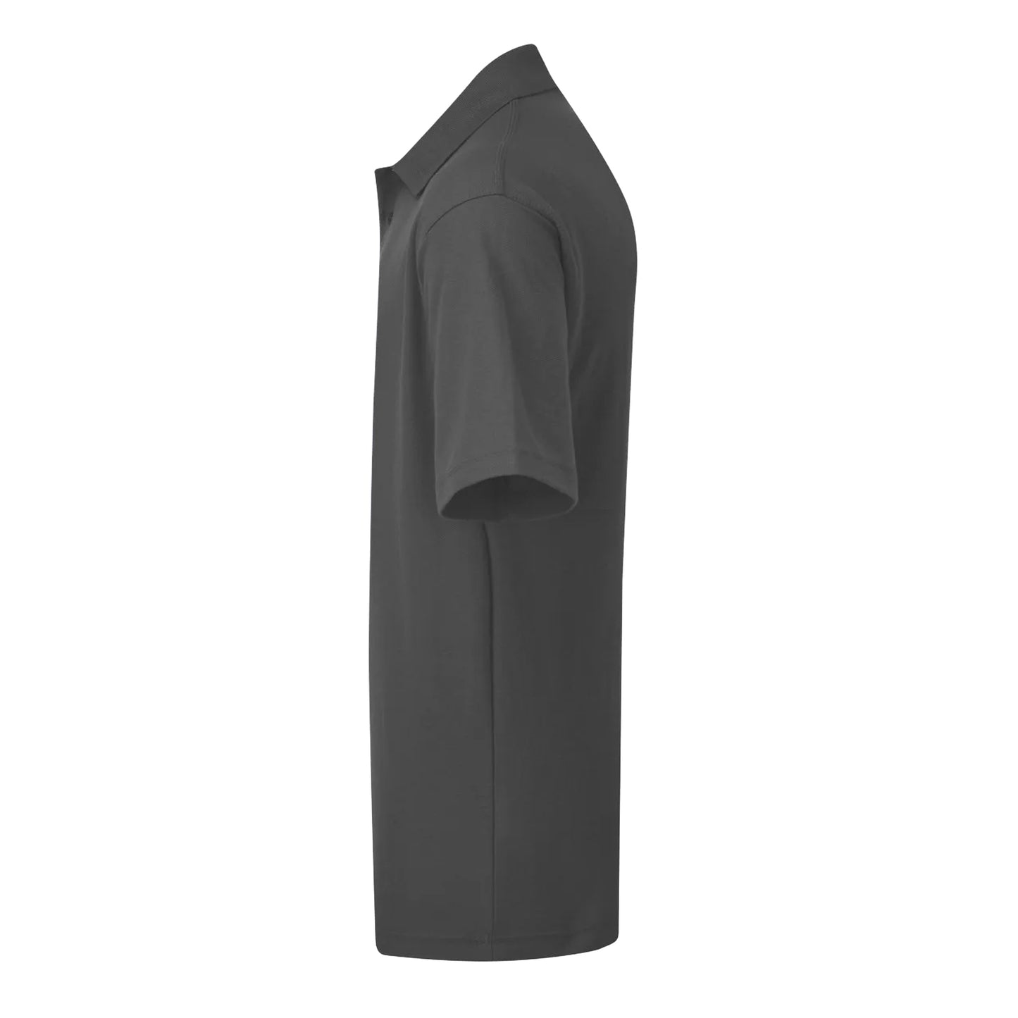 Charcoal - Side - UCC 50-50 Mens Plain Pique Short Sleeve Polo Shirt