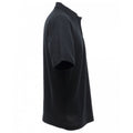 Black - Back - UCC 50-50 Mens Plain Pique Short Sleeve Polo Shirt