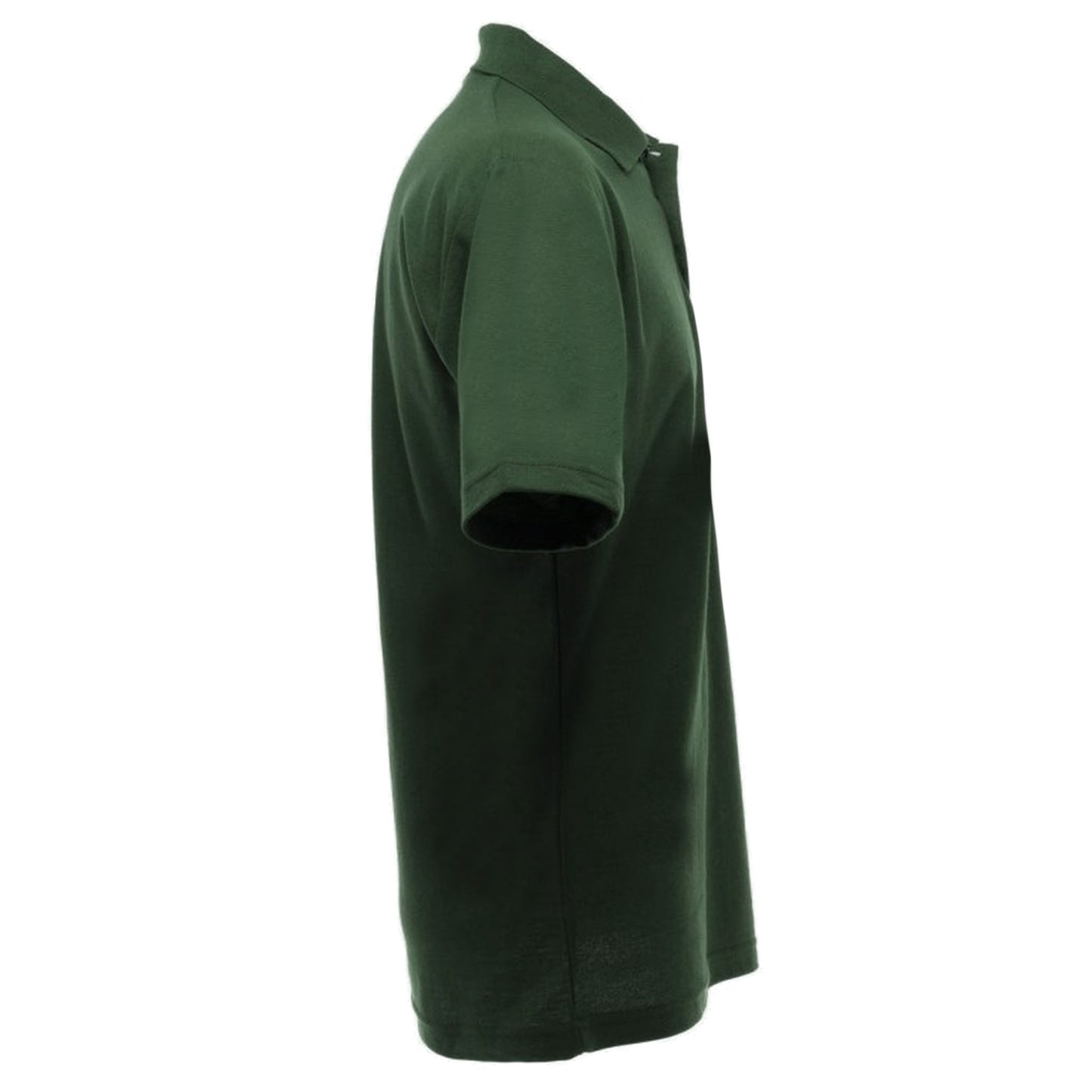 Bottle Green - Back - UCC 50-50 Mens Plain Pique Short Sleeve Polo Shirt