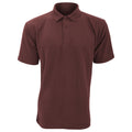 Burgundy - Front - UCC 50-50 Mens Plain Pique Short Sleeve Polo Shirt
