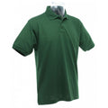 Bottle Green - Back - UCC 50-50 Mens Heavyweight Plain Pique Short Sleeve Polo Shirt