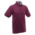 Burgundy - Back - UCC 50-50 Mens Heavyweight Plain Pique Short Sleeve Polo Shirt
