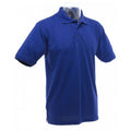 Royal - Side - UCC 50-50 Mens Heavyweight Plain Pique Short Sleeve Polo Shirt