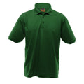 Bottle Green - Front - UCC 50-50 Mens Heavyweight Plain Pique Short Sleeve Polo Shirt
