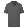 Charcoal - Front - UCC 50-50 Mens Heavyweight Plain Pique Short Sleeve Polo Shirt