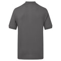 Charcoal - Back - UCC 50-50 Mens Heavyweight Plain Pique Short Sleeve Polo Shirt