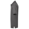 Charcoal - Side - UCC 50-50 Mens Heavyweight Plain Pique Short Sleeve Polo Shirt
