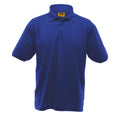 Royal - Front - UCC 50-50 Mens Heavyweight Plain Pique Short Sleeve Polo Shirt
