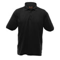 Black - Front - UCC 50-50 Mens Heavyweight Plain Pique Short Sleeve Polo Shirt