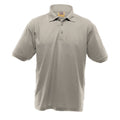 Heather Grey - Front - UCC 50-50 Mens Heavyweight Plain Pique Short Sleeve Polo Shirt