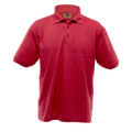 Red - Front - UCC 50-50 Mens Heavyweight Plain Pique Short Sleeve Polo Shirt