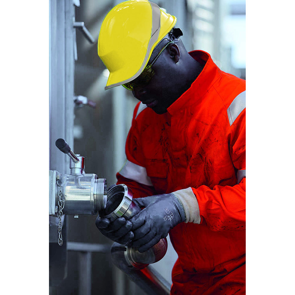 Orange - Front - Venitex Hi-Vis Baseball PPE Safety Helmet