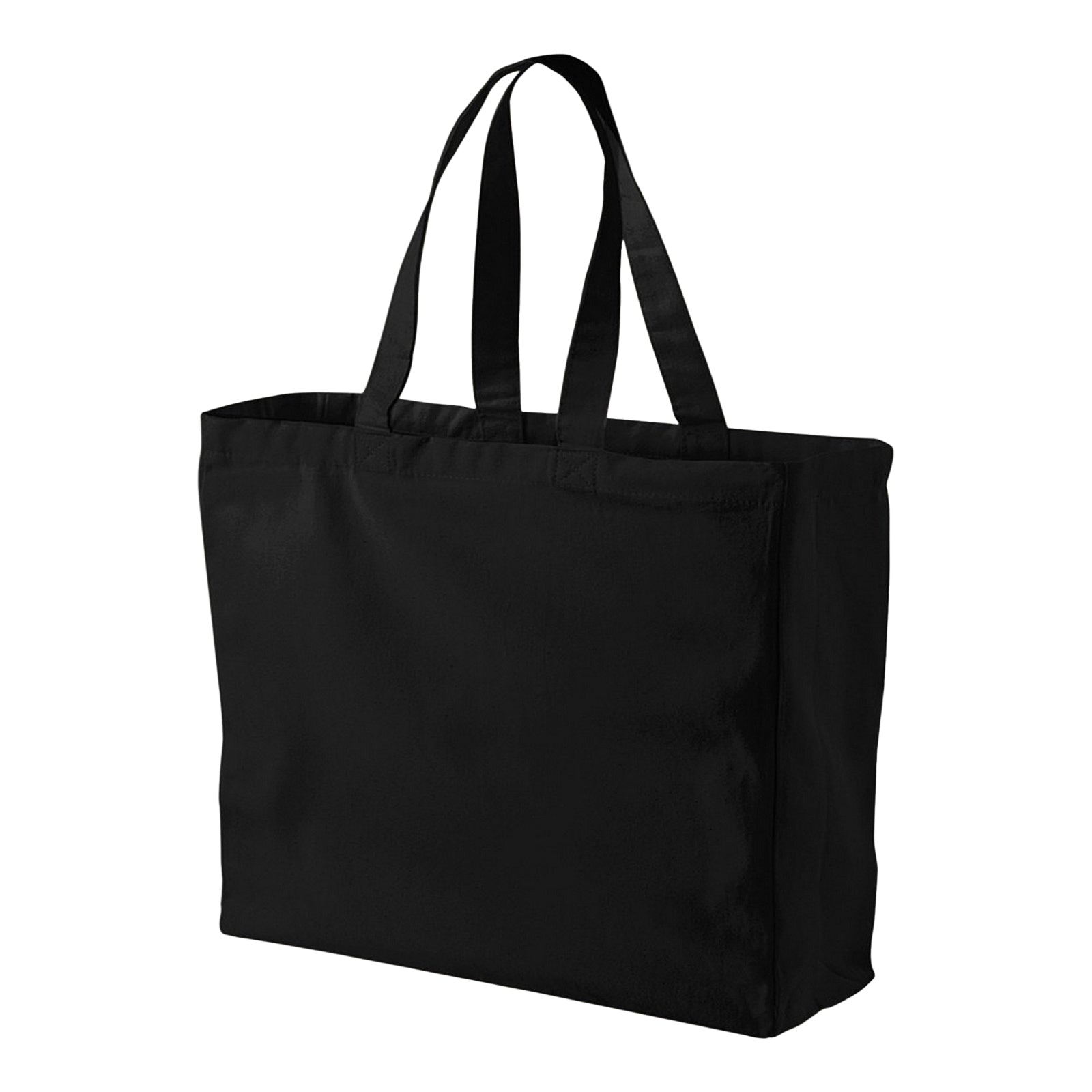 Black - Back - Westford Mill Canvas Classic Shopper Bag - 26 Litres
