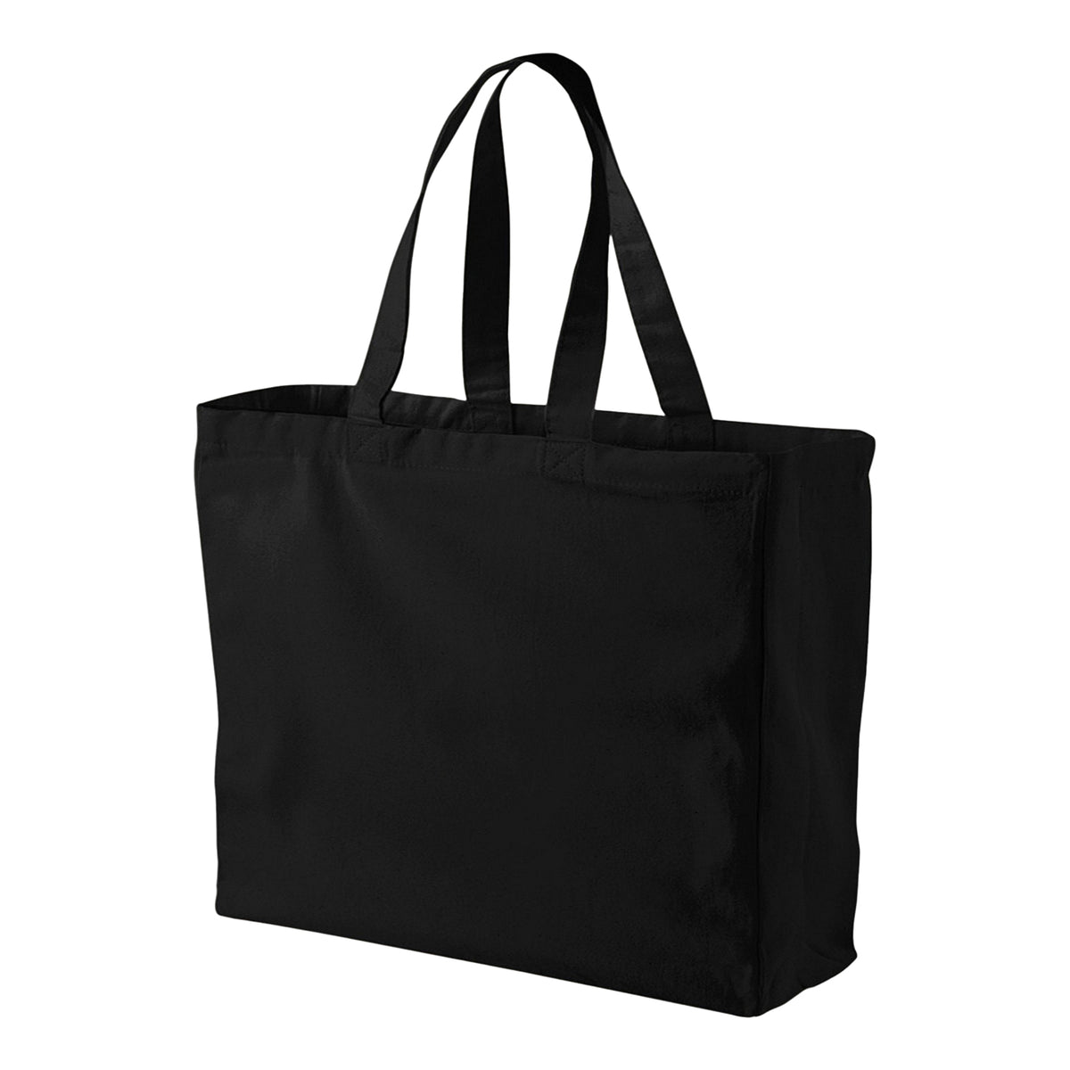 Black - Back - Westford Mill Canvas Classic Shopper Bag - 26 Litres
