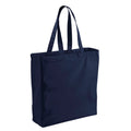 French Navy - Front - Westford Mill Canvas Classic Shopper Bag - 26 Litres