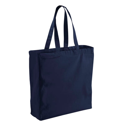 French Navy - Front - Westford Mill Canvas Classic Shopper Bag - 26 Litres
