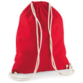 Classic Red - Side - Westford Mill Cotton Gymsac Bag - 12 Litres
