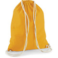 Mustard - Back - Westford Mill Cotton Gymsac Bag - 12 Litres
