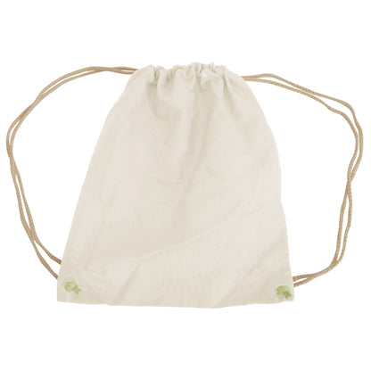 Natural - Front - Westford Mill Cotton Gymsac Bag - 12 Litres