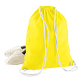 Yellow - Back - Westford Mill Cotton Gymsac Bag - 12 Litres