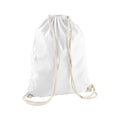 White - Front - Westford Mill Cotton Gymsac Bag - 12 Litres