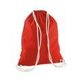 Bright Red - Back - Westford Mill Cotton Gymsac Bag - 12 Litres