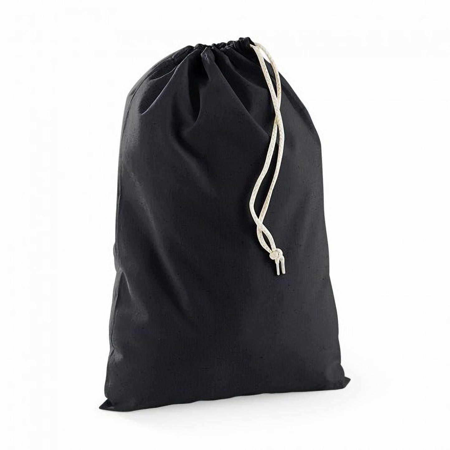 Black - Front - Westford Mill Cotton Stuff Bag