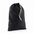 Black - Front - Westford Mill Cotton Stuff Bag