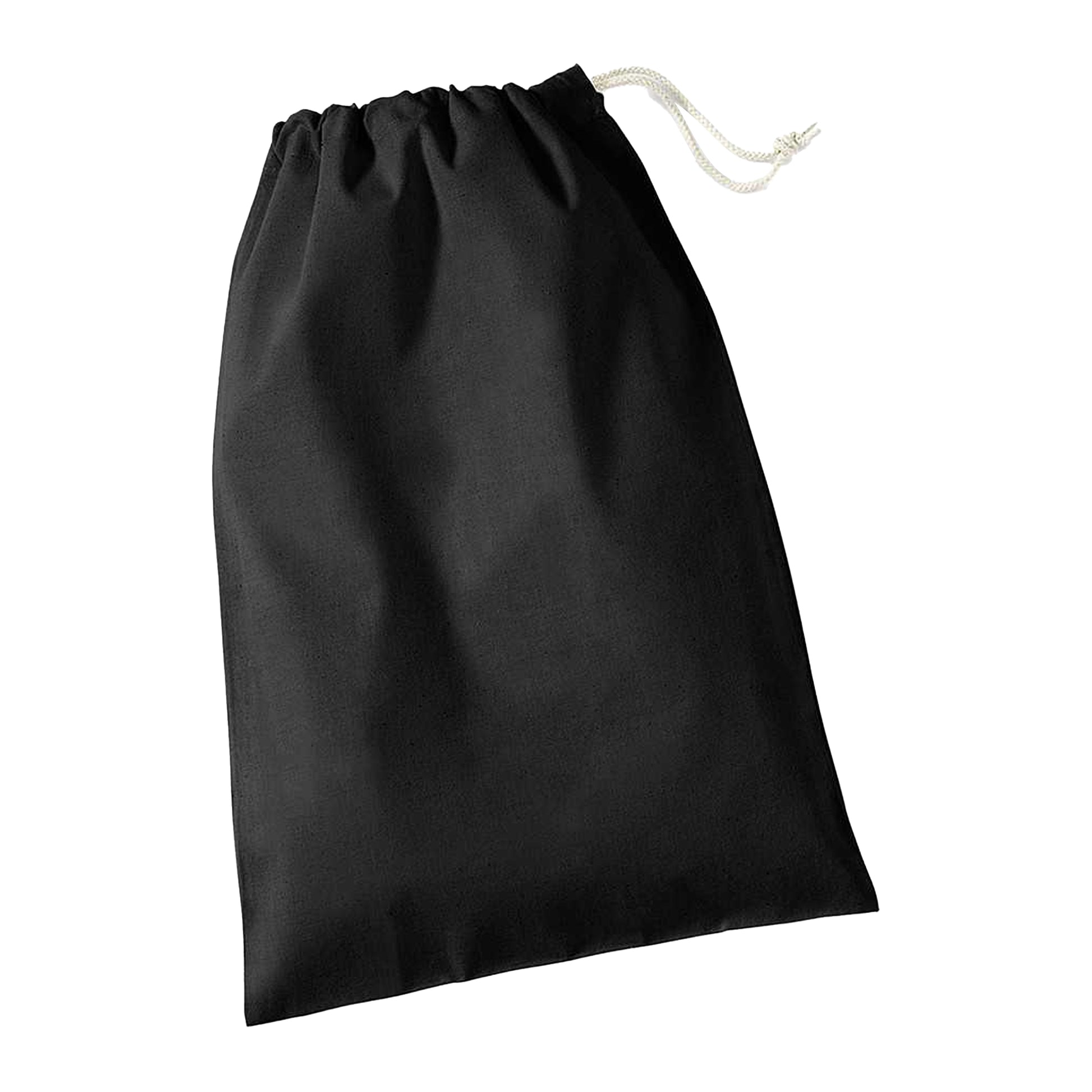 Black - Back - Westford Mill Cotton Stuff Bag