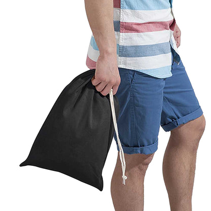 Black - Side - Westford Mill Cotton Stuff Bag