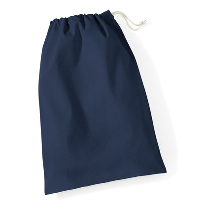 Navy Blue - Front - Westford Mill Cotton Stuff Bag
