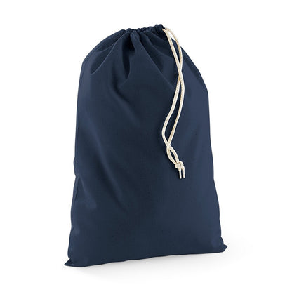 Navy Blue - Back - Westford Mill Cotton Stuff Bag