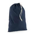 Navy Blue - Side - Westford Mill Cotton Stuff Bag - 0.25 To 38 Litres